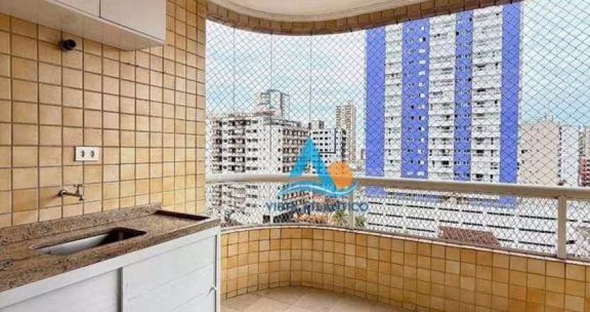 Apartamento com 1 dormitório à venda, 77 m² por R$ 355.000,00 - Tupi - Praia Grande/SP