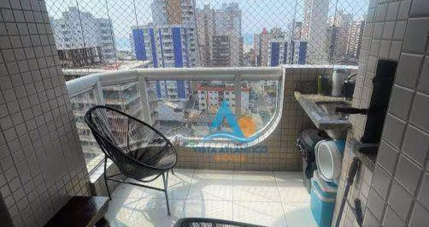 Apartamento com varanda gourmet,  2 quartos sendo 1 suíte,  à venda, por R$ 470.000 - Aviação - Praia Grande/SP