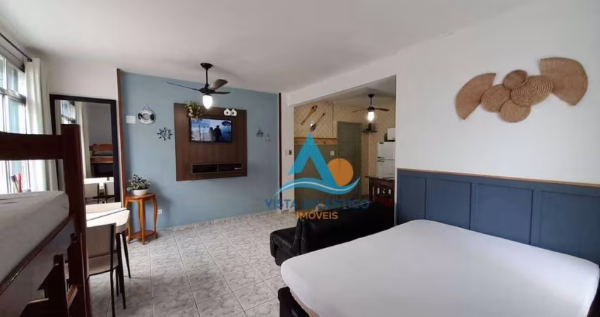 Kitnet vista mar com 1 dormitório à venda, 44 m² por R$ 225.000 - Tupi - Praia Grande/SP