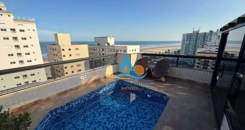 Cobertura com 3 dormitórios à venda, 196 m² por r$ 1.300.000 - vila guilhermina - praia grande/sp