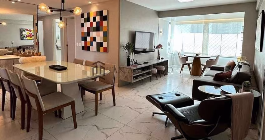 Apartamento à venda com 105m², 3 dormitórios, sendo 1 suíte com closet, Varanda agregada, sala ampl