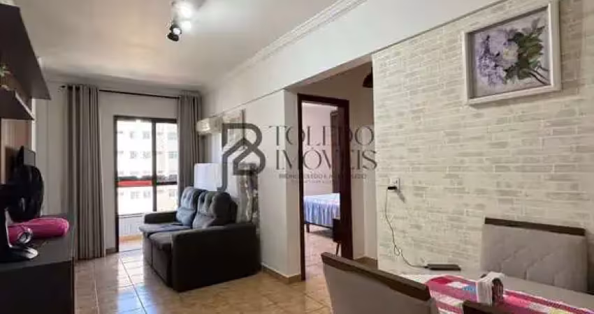 Apartamento vista mar com 1 dormitório no bairro guilhermina - praia grande