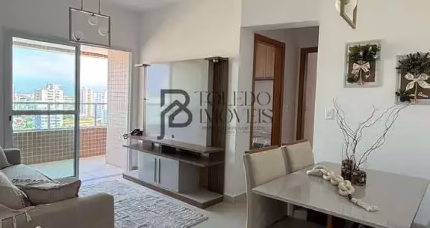 Apartamento mobiliado de 2 dormitórios sendo 1 suíte no bairro aviação - praia grande