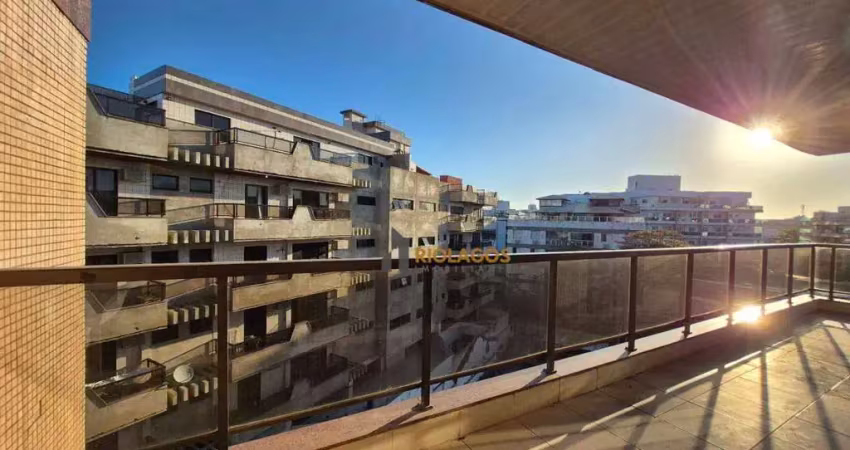 Cobertura com 4 dormitórios para alugar, 156 m² por r$ 5.975,00/mês - algodoal - cabo frio/rj