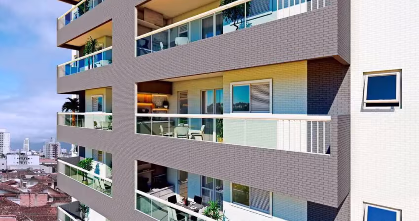 Apartamento com 2 dormitórios à venda, 70 m² por r$ 434.000 - vila guilhermina - praia grande/sp