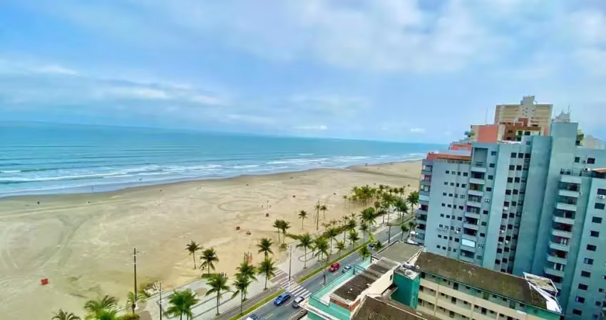 Apartamento 1 dormitório com sacada gourmet vista para o mar