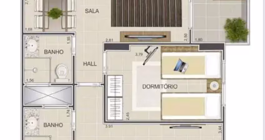 Apartamento com 2 dormitórios à venda, 70 m² por r$ 450.000 - vila assunção - praia grande/sp