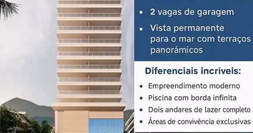 Leia! apartamento 2 quartos, frente mar com entrada r$ 156 mil