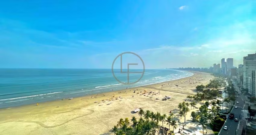 Apartamento com Sacada Gourmet Frente Mar e Lazer Completo