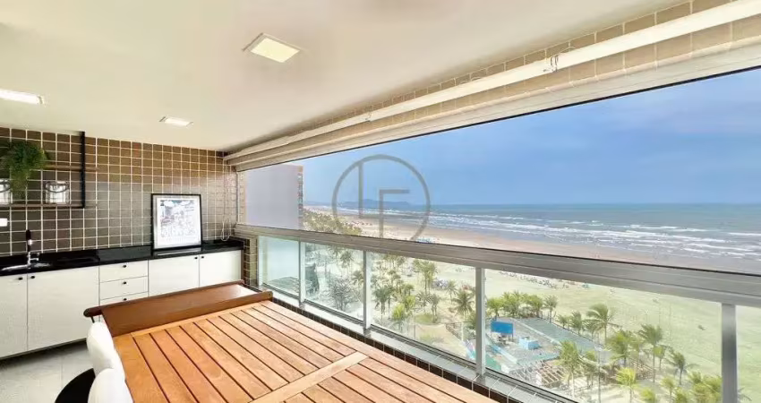 Apartamento frente mar finamente mobiliado com lazer completo