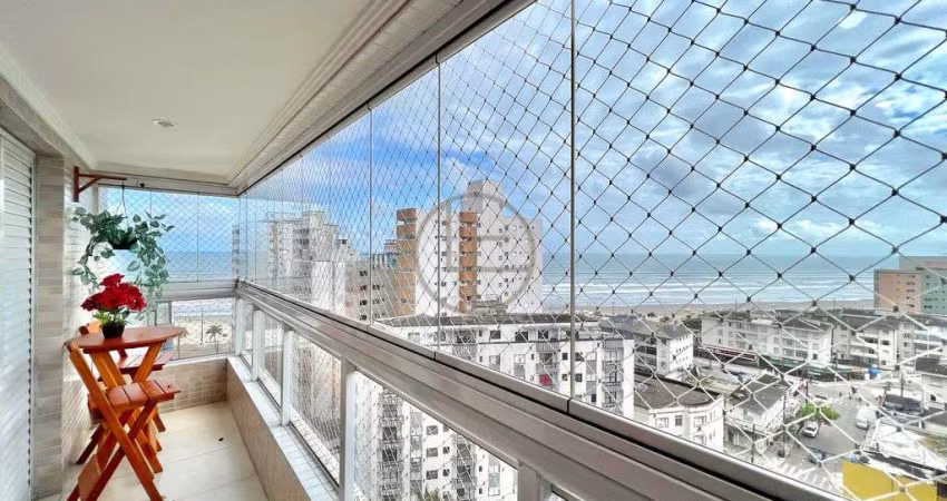 Apartamento Mobiliado com Sacada Gourmet Vista Mar e Lazer Completo