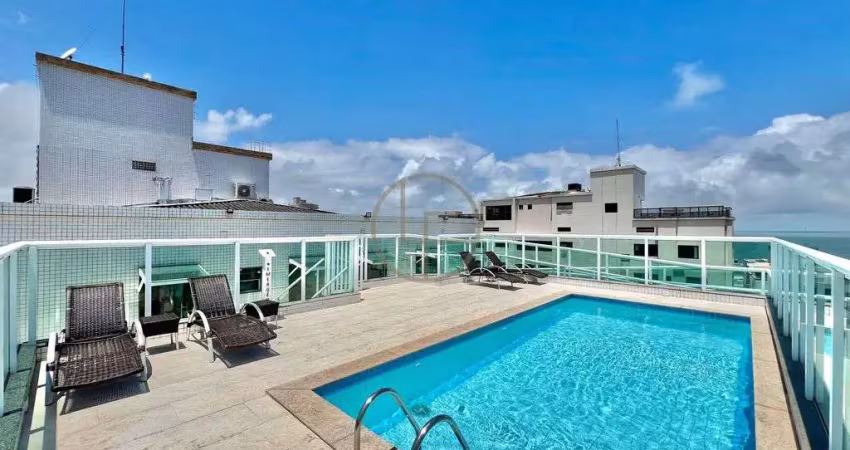 Apartamento semi mobiliado com lazer a 200 metros da praia