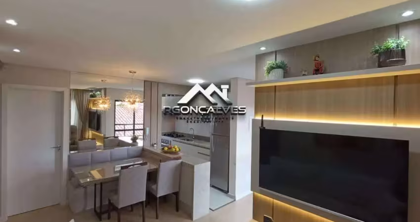 Apartamento à venda em pinhais, pineville, com 3 quartos, 71,63m²