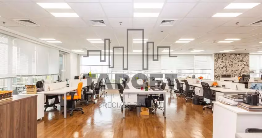 Conjunto comercial mobiliado na berrini para locação com 533m²