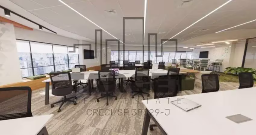Aluguel de sala comercial mobiliada na berrini com 752 m² 100% pronta