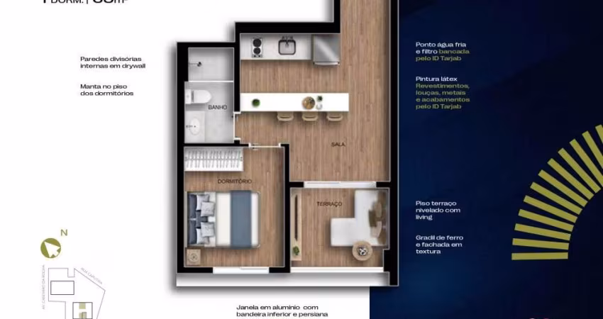 Apartamento com 1 quarto à venda na Avenida Senador Casemiro Da Rocha, 001, Mirandópolis, São Paulo