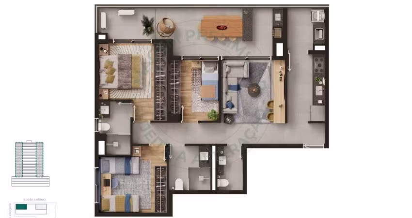 Apartamento com 3 quartos à venda na Rua Visconde de Guaratiba, 215, Cursino, São Paulo