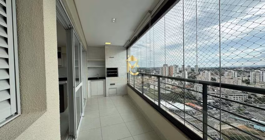 Apartamento com sacada gourmet disponível para locação em Taubaté.