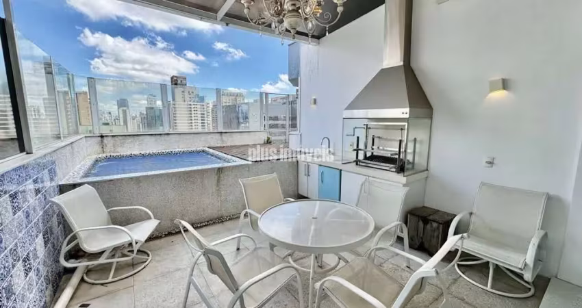 Vila nova conceição cobertura duplex 250,0m²au 3 suítes, 4 vagas, lazer com piscina e churrasqueira