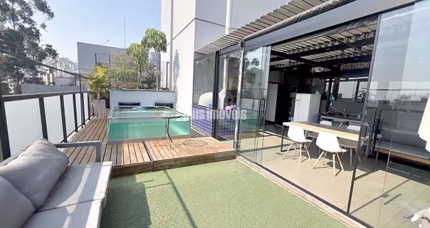 Cobertura duplex próximo ao portal de morumbi, 140m²  suíte, 3 gar lazer com piscina e churrasqueira