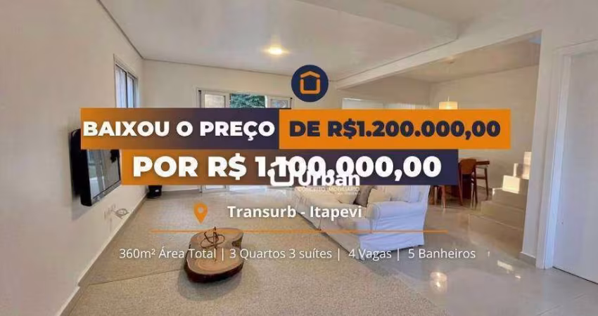 Casa com 3 dormitórios, 218 m² - venda por R$ 1.100.000,00 ou aluguel por R$ 8.500,00/mês - Transurb - Itapevi/SP