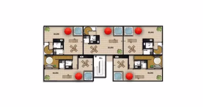 Cobertura duplex com Jacuzzi privativa, com 2 quartos e vaga privativa coberta