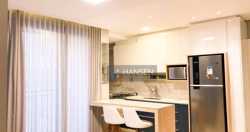 Apartamento  semi-mobiliado com 1 dormitório à venda, 59 m² por R$ 615.000 - Anita Garibaldi - Joinville/SC