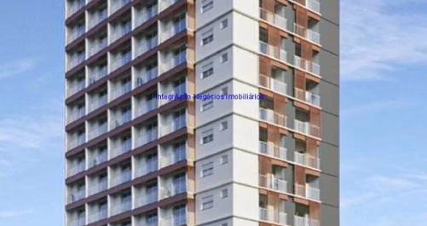 Apartamento Studio 25m², 01 dormitório e 01 banheiro; (Fotos ilustrativas, entrega Prevista para abril/2025)  Condomínio com portaria, churrasqueira