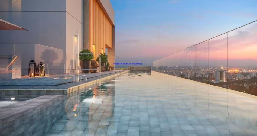 Apartamento 132m², 02 dormitórios (sendo suítes), 03 banheiros e 02 vagas na garagem; (Fotos ilustrativas, entrega prevista para Setembro/2025).