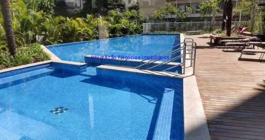 Apartamento 50m², 01 dormitório, 01 banheiro e 01 vaga de garagem.  condomínio com segurança e portaria, piscina, churrasqueira, academia