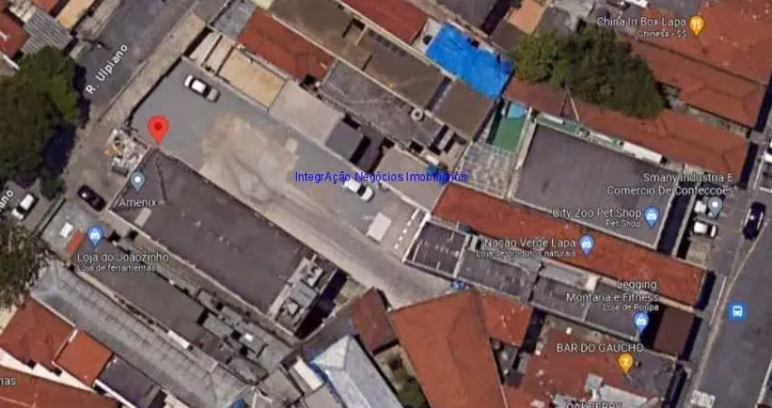 Terreno 410m².  excelente localização  entre as ruas tito, monteiro de melo e praça cívica; próximo da estação de trem lapa.