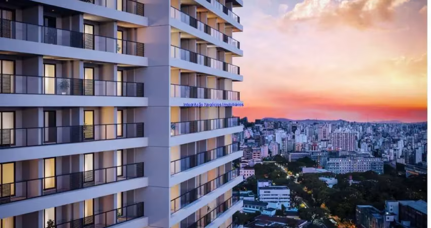 Apartamento studio 32m², 01 dormitório e 01 banheiro; ( fotos ilustrativas).  condomínio com segurança, portaria, guarita, bicicletário,