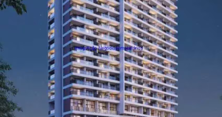 Apartamento studio 25m², 01 dormitório e 01 banheiro; (fotos ilustrativas).  condomínio com segurança, portaria, guarita, bicicletário,