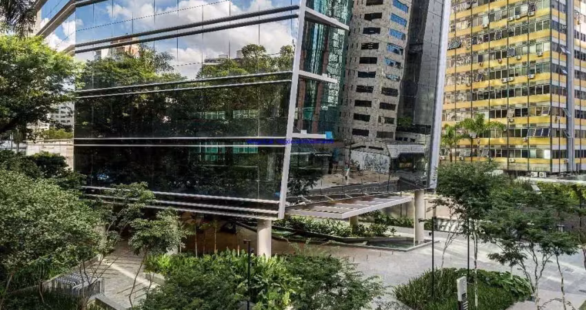 Conjunto comercial 899,37m², 01 banheiro e 19 vagas de garagem.  condomínio com recepção e segurança.  excelente localização