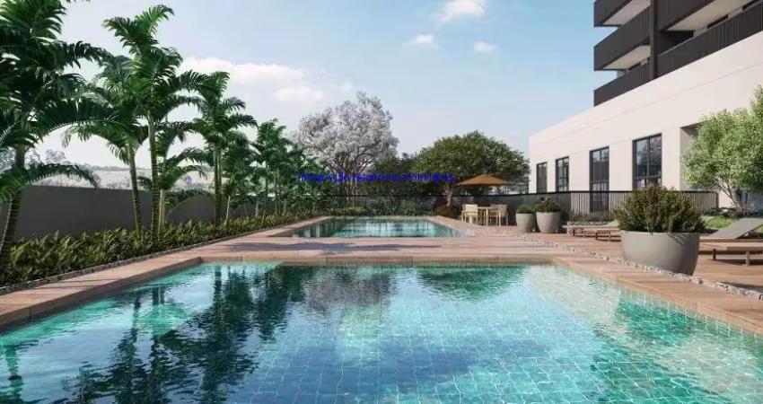 Apartamento 49m², 01 dormitório, 01 banheiro e 01 vaga na garagem.  condomínio com portaria, segurança 24hrs, piscina, academia, salão de festa,
