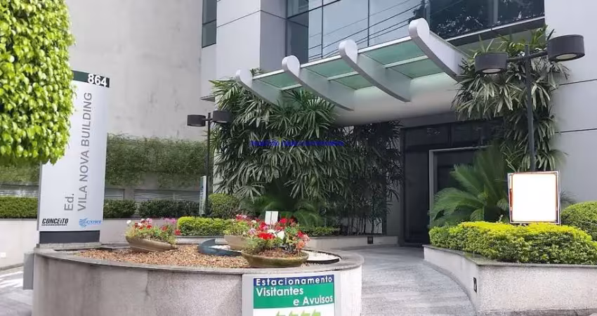 Conjunto comercial 104m², 02 banheiros e 04 vagas na garagem.    condomínio recepção e segurança 24hrs.   excelente localização