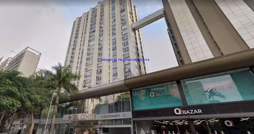 Conjunto Comercial 60m², 02 salas, 01 banheiro e 01 vaga na garagem.   Condomínio com recepção e segurança 24hrs.   Excelente localização