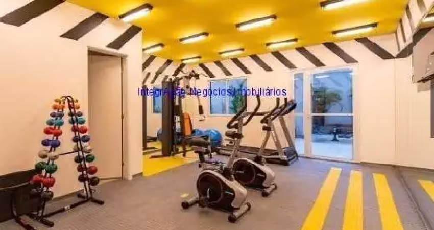 Apartamento 39m², 02 dormitórios e 01 banheiro.  Condomínio com portaria, segurança 24hrs, salão de festa, playground, academia, sala de reunião e chu