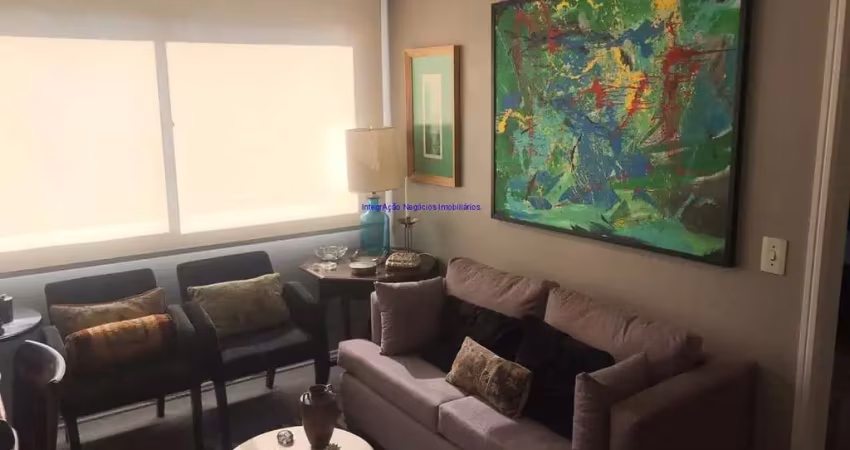 Apartamento mobiliado 40m², 01 dormitório, 01 banheiro e 01 vaga de garagem. cozinha americana, totalmente mobiliado e com móveis planejados.