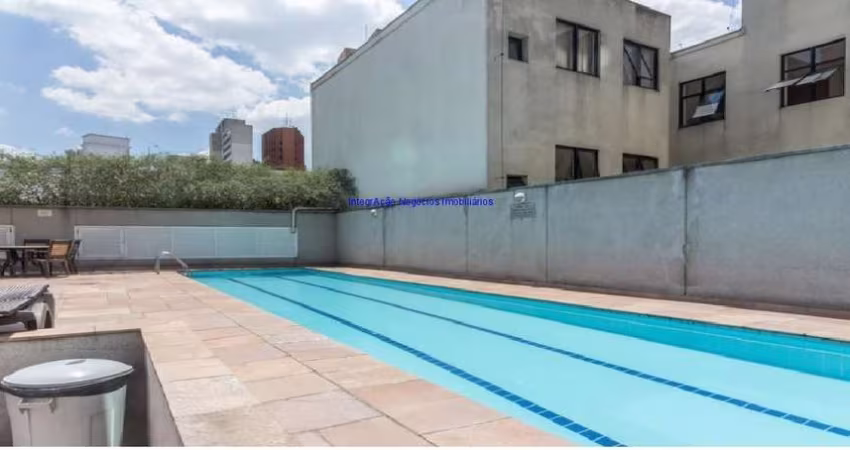 Apartamento Flat MOBILIADO 30m², 01 Dormitório, 01 Banheiro e 01 Vaga de Garagem. Totalmente equipado com louça, toalhas e roupa de cama. Serviços