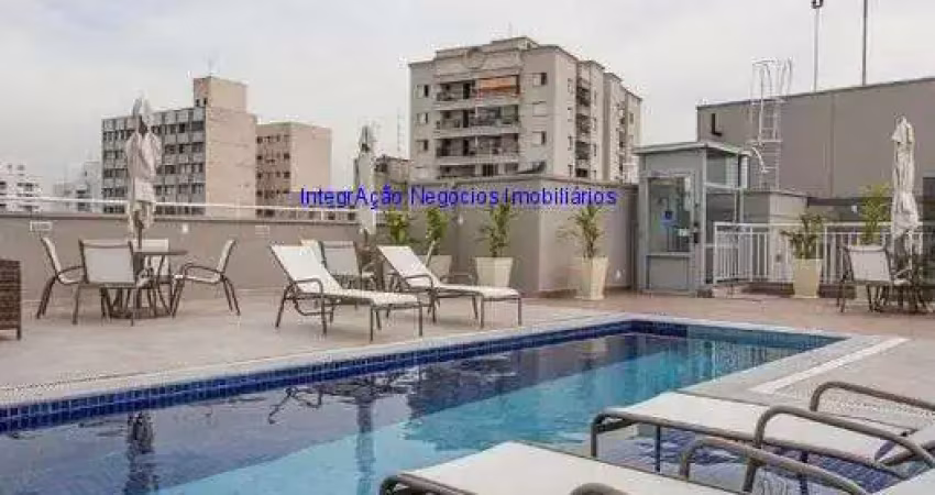 Apartamento 42m², 01 quarto, 01 banheiro, 01 vaga na garagem.  condomínio com piscina, academia e salão de festas.   ótima localização,