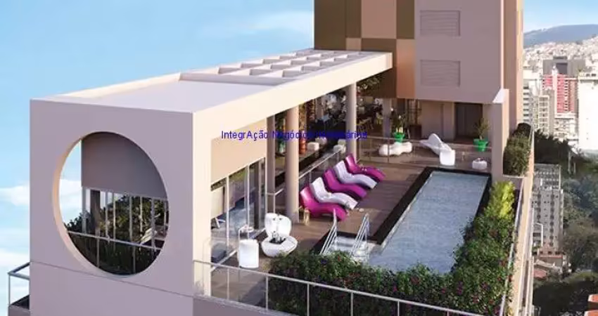Studio 22m², 01 dormitório, 01 banheiro e 01 vaga de garagem.  condomínio com portaria, segurança 24hrs, piscina, academia e salão de festa.  excelent