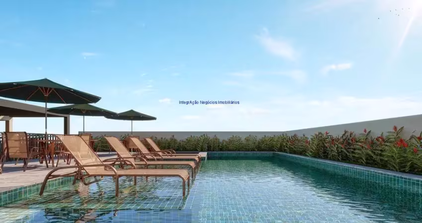 Apartamento studio 28m², 01 dormitório e 01 banheiro.  condomínio com segurança e portaria, piscina, academia, salão de festas, salão de jogos