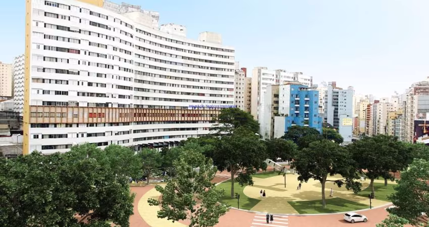 Apartamento 75m², 02 dormitórios e 01 banheiro.  Condomínio com portaria e segurança 24hs.  Excelente localização, entre as Ruas Paim