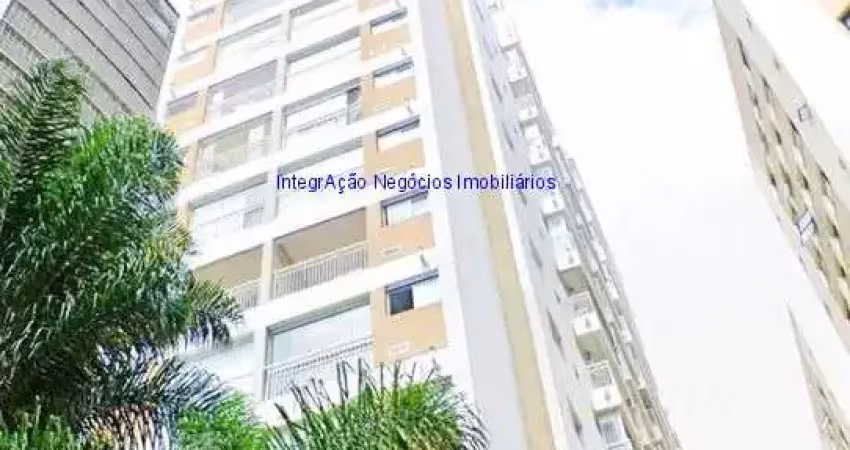 Apartamento studio 35m², 01 dormitório, 01 banheiro e 01 vaga na garagem.  condomínio com portaria, segurança 24hrs, piscina aquecida, salão de festa