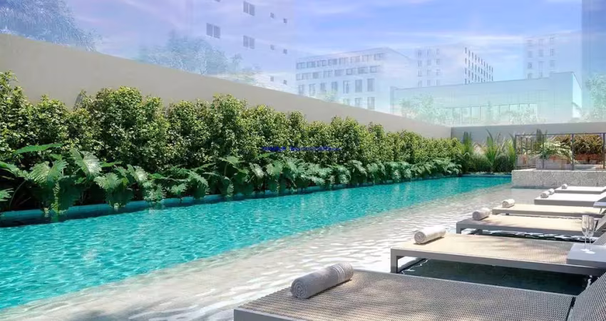 Apartamento 46,48m², 01 dormitório, 01 banheiro e 01 vaga de garagem; (fotos ilustrativas, entrega prevista para fevereiro/2028).  condomínio
