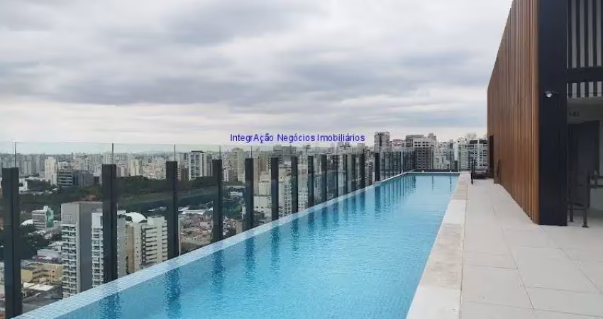 Apartamento 36m², 01 dormitório, 01 banheiro e 01 vaga de garagem.  condomínio com segurança, portaria, salão de festas, academia e piscina.