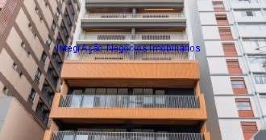 Apartamento Studio 30,80m², 01 dormitório e 01 banheiro; (Fotos ilustrativas).  Condomínio com segurança, portaria, piscina,  academia