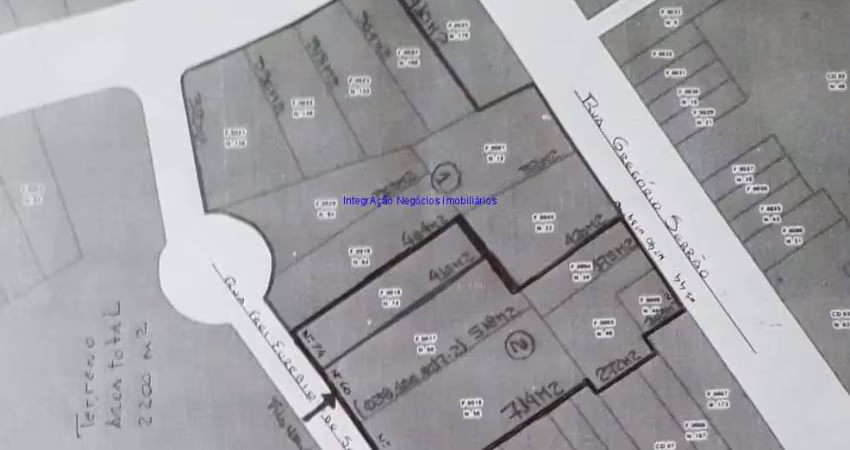 Terreno 2.000m².  excelente localização á 5 minutos andando para a estação do metrô ana rosa; entre as ruas frei eusebio da soledad, gregorio serrão,