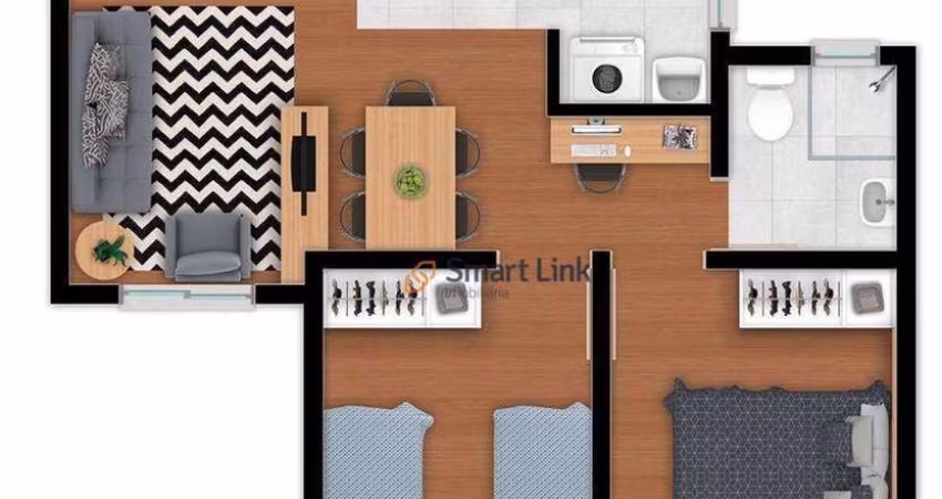 Apartamento com 2 dormitórios à venda, 43 m² por R$ 135.000,00 - Fragata - Pelotas/RS